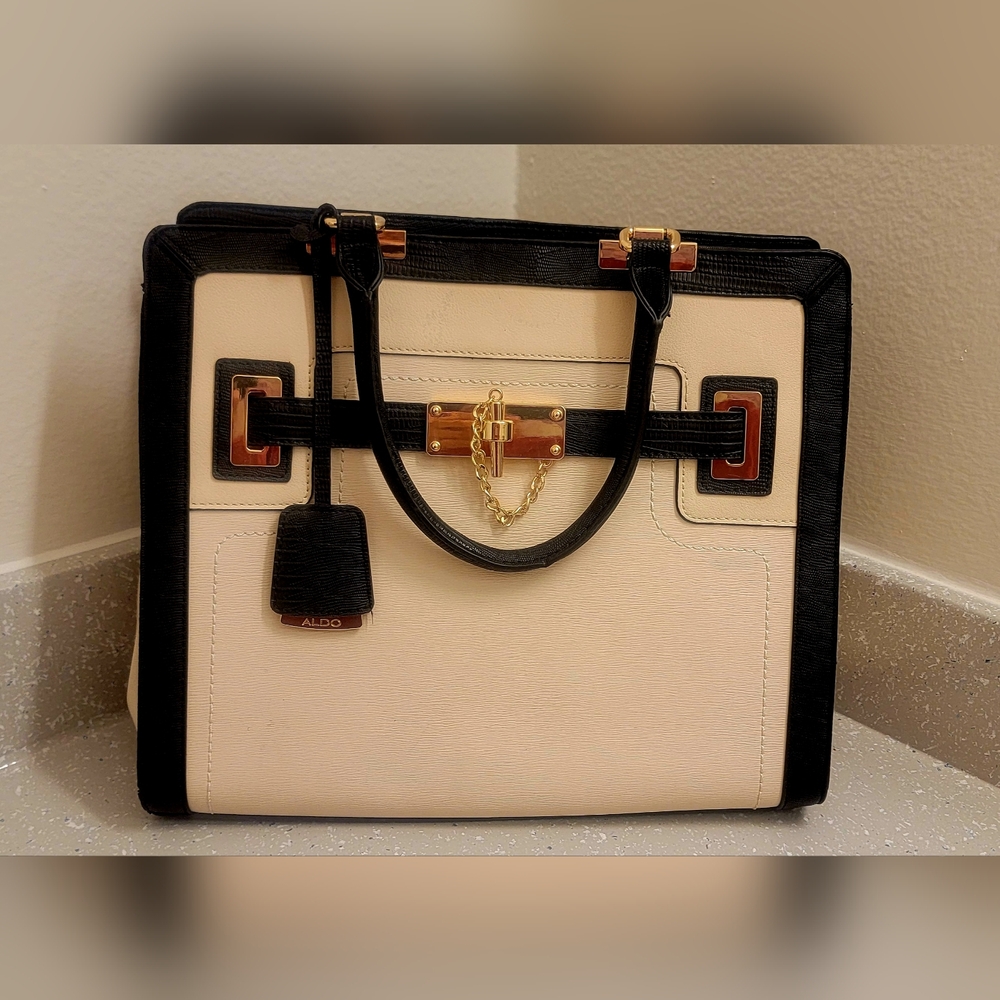 ALDO Black and Beige Women's Bag